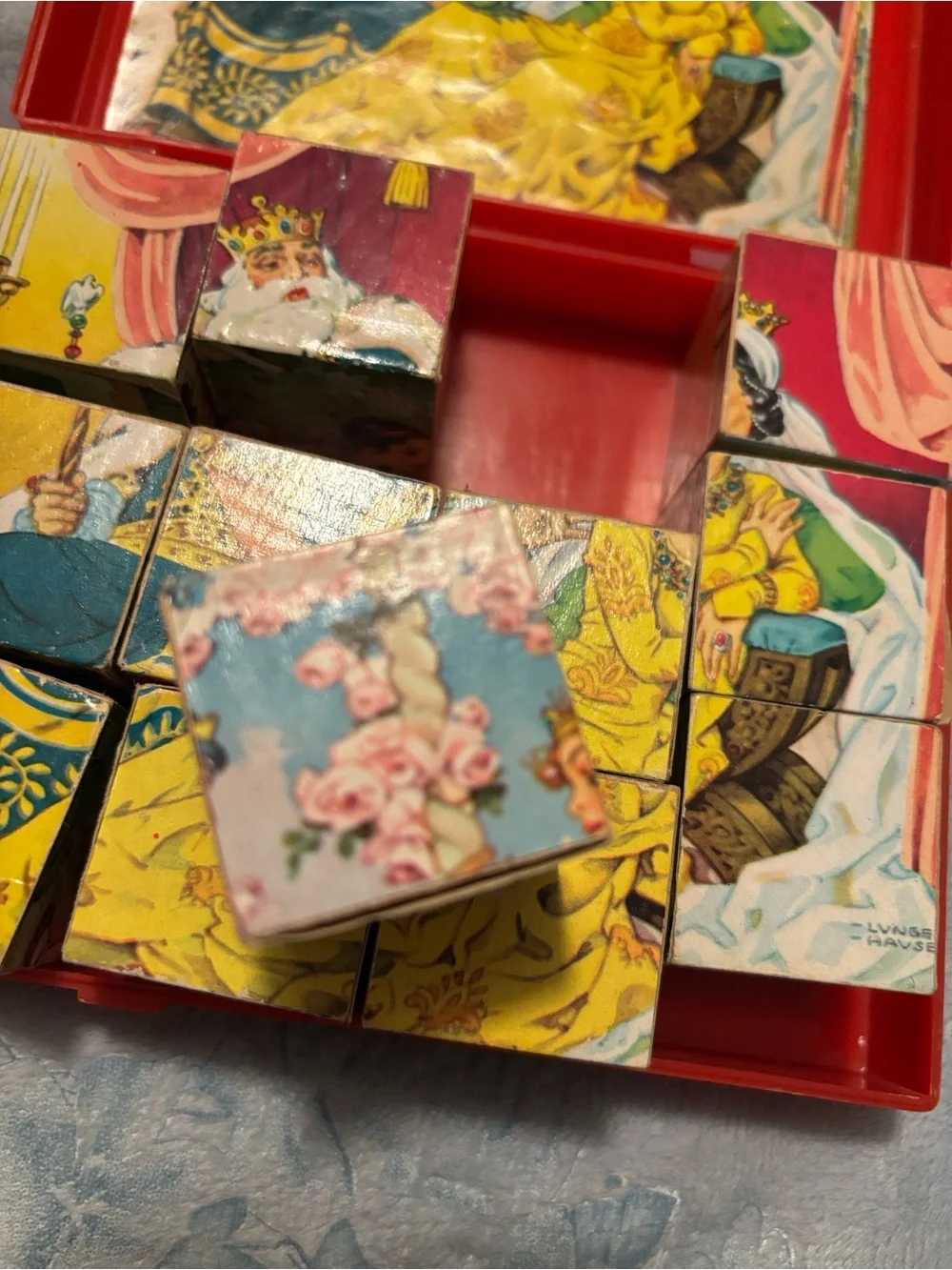 Vintage Eichorn West German Fairy Tale Block Puzzle